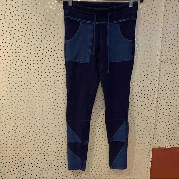 Free People Movement Blue Pocketed Sweat Pants - Picture 1 of 8